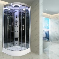 Insignia Premium Quadrant Steam Shower Cabin with Bluetooth and Chromotherapy Lights 900 x 900