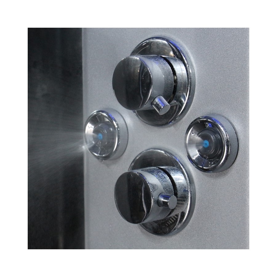 Insignia Premium Quadrant Steam Shower Cabin with Bluetooth and Chromotherapy Lights 900 x 900
