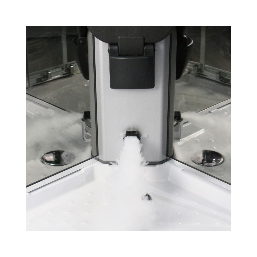Insignia Premium Quadrant Steam Shower Cabin with Bluetooth and Chromotherapy Lights 900 x 900