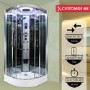 Insignia Premium Quadrant Shower Cabin with 6 Body Jets and Bluetooth 900 x 900