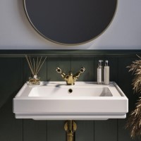 White Wall Hung Basin with 1 Tap Hole 583mm - Park Royal