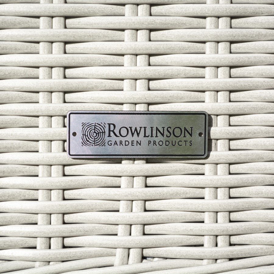 Rowlinson Prestbury 2 Seater Light Grey Rattan Garden Bistro Set