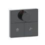 Matt Black Push Button 2 Outlet Concealed Mixer Shower Valve With Glass Front - Priya