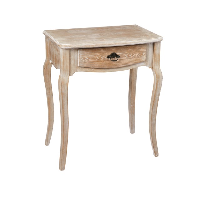 LPD Provence Lamp Table in Weathered Oak Finish 