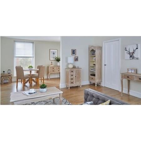 LPD Provence 4 Drawer 1 Door Sideboard in Weathered Oak Finish