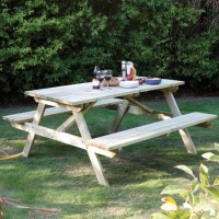 Rowlinson 5ft Wooden Garden Picnic Bench