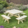 Rowlinson Square 8 Seater Wooden Picnic Table