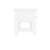 GRADE A2 - Pure White Soild Wood Coffee Table with Storage