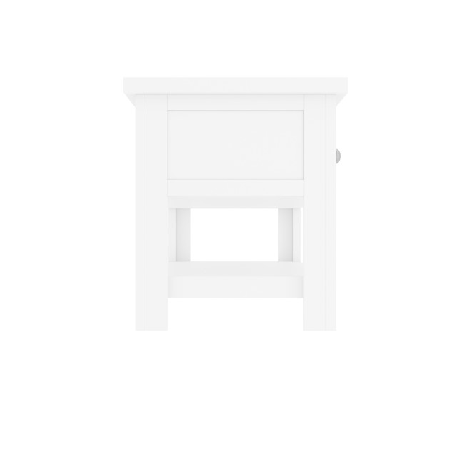 GRADE A2 - Pure White Soild Wood Coffee Table with Storage