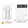 800x800mm Square Electric Hydro Shower Cabin with 8.5kw Triton Electric Shower and Shower Tray - Vidalux