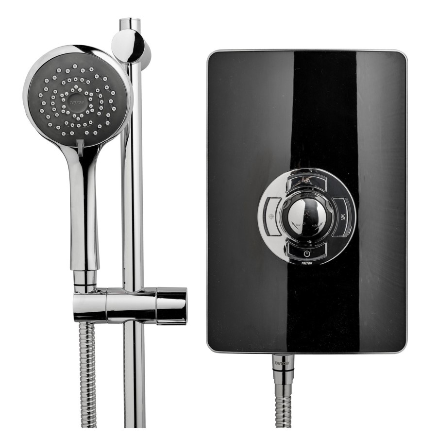 900x900mm Square Electric Hydro Shower Cabin with 8.5kw Triton Electric Shower and Shower Tray - Vidalux