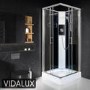900x900mm Square Electric Hydro Shower Cabin with 9.5kw Triton Electric Shower and Shower Tray - Vidalux