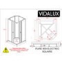 900x900mm Square Electric Hydro Shower Cabin with 9.5kw Triton Electric Shower and Shower Tray - Vidalux