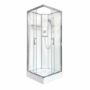 800x800mm Square Electric Hydro Shower Cabin with White Glass 8.5kw Electric Shower and Shower Tray - Vidalux