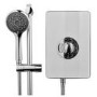800x800mm Square Electric Hydro Shower Cabin with White Glass 8.5kw Electric Shower and Shower Tray - Vidalux
