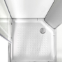 800x800mm Square Electric Hydro Shower Cabin with White Glass 8.5kw Electric Shower and Shower Tray - Vidalux