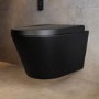 Black Wall Hung Smart Bidet Japanese Toilet - Purificare