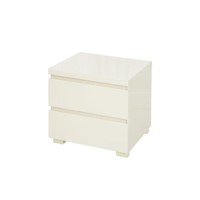 GRADE A2 - LPD Puro High Gloss Bedside Table in Cream