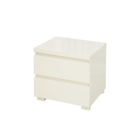 GRADE A2 - LPD Puro High Gloss Bedside Table in Cream