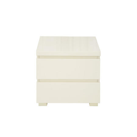 GRADE A2 - LPD Puro High Gloss Bedside Table in Cream