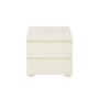 GRADE A2 - LPD Puro High Gloss Bedside Table in Cream