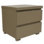 LPD Puro High Gloss Bedside Table in Stone