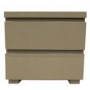 LPD Puro High Gloss Bedside Table in Stone