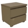 LPD Puro High Gloss Bedside Table in Stone