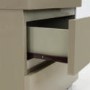 LPD Puro High Gloss Bedside Table in Stone