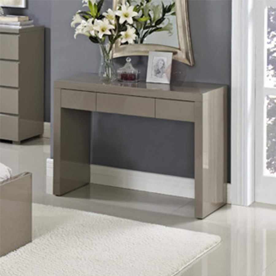 LPD Puro High Gloss Dressing Table in Stone