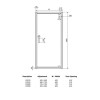 Claritas 6 Glass Pivot Door with a Chrome Frame - 760mm