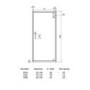 Claritas 6 Glass Pivot Door with a Chrome Frame - 760mm