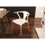 GRADE A1 -  White Flat Wishbone Chair With Wooden Legs in Beech