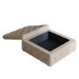 GRADE A1 - Large Beige Fabric Storage Footstool - Payton
