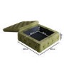 GRADE A2 - Large Olive Green Velvet Storage Footstool - Payton