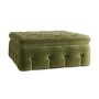 GRADE A2 - Large Olive Green Velvet Storage Footstool - Payton