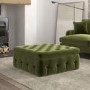 Large Olive Green Velvet Footstool with Storage - Payton