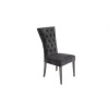 Pembroke Pair of Grey Velvet Dining Chairs with Solid Wood Legs 
