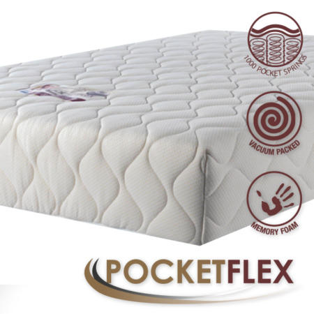 Icon Designs Concept Memory Sleep PocketFlex CoolBlue 25 Memory Foam Encapsulated Pocket Spring Cool