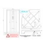 Vidalux Pure - 1000mm White Quadrant Shower Cabin with Hydro Shower Set & Shower Tray