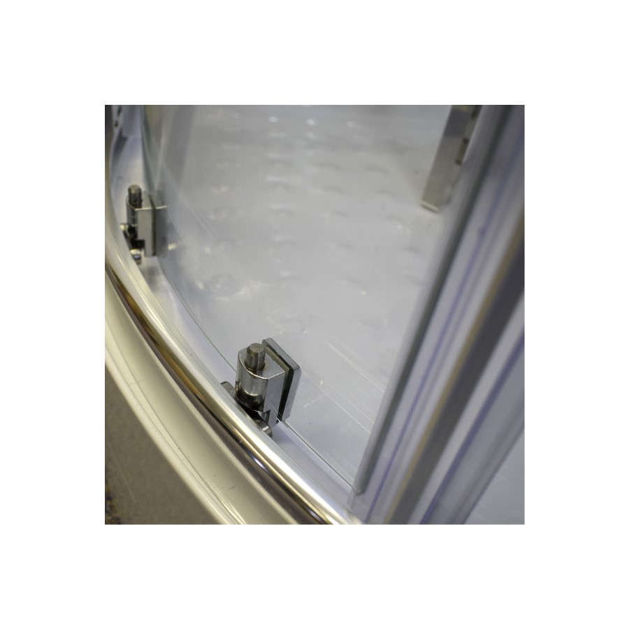 Vidalux Pure - 800x800mm White Quadrant Shower Cabin with Hydro Shower Set with Shower Tray