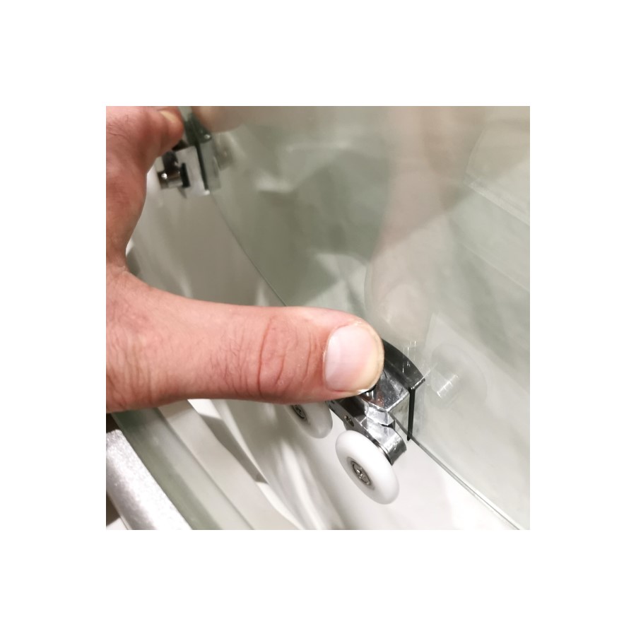 Vidalux Pure - 800x800mm White Quadrant Shower Cabin with Hydro Shower Set with Shower Tray