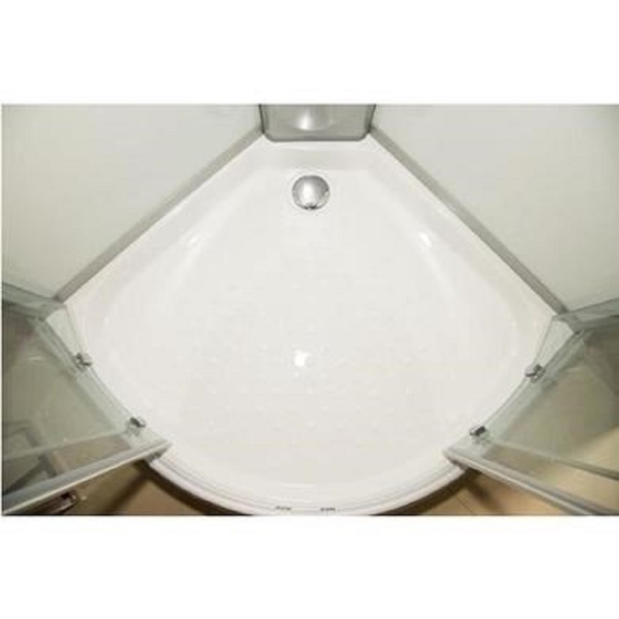 Vidalux Pure - 800x800mm White Quadrant Shower Cabin with Hydro Shower Set with Shower Tray