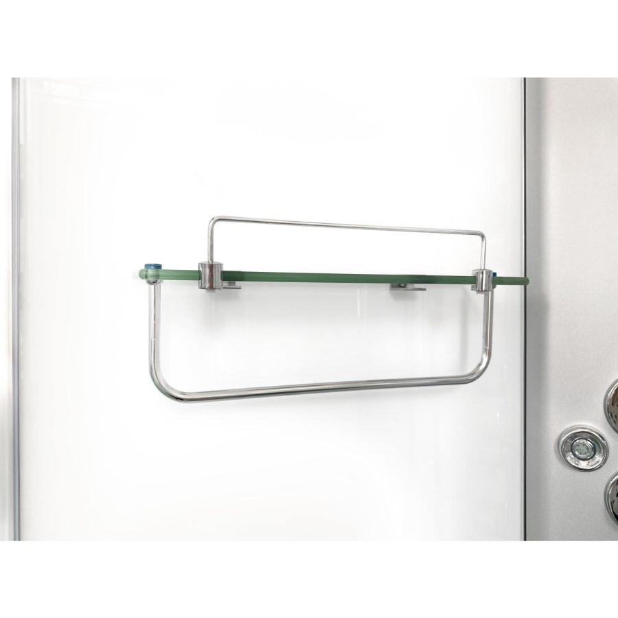 Vidalux Pure - 800x800mm White Quadrant Shower Cabin with Hydro Shower Set with Shower Tray