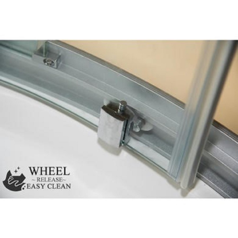 Vidalux Pure - 900x900mm White Quadrant Shower Cabin with Hydro Shower Set with Shower Tray