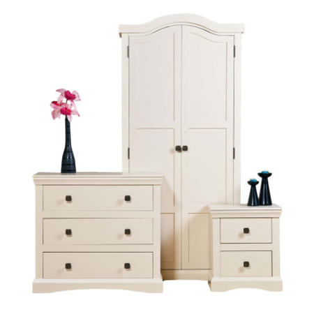 Victoria 2 Door Wardrobe in Cream