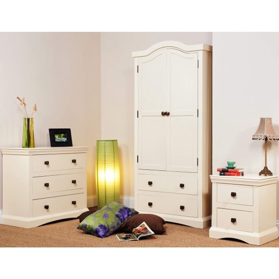 Victoria 2 Door 2 Drawer Wardrobe in Cream