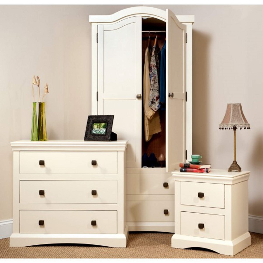 Victoria 2 Door 2 Drawer Wardrobe in Cream