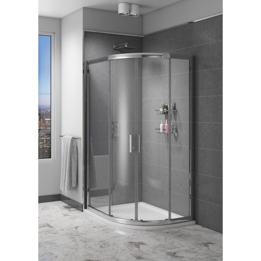 Claritas 6mm Glass Quadrant Shower Screen Enclosure 1000 x 800mm