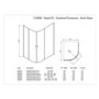Claritas 6mm Glass Quadrant Shower Screen Enclosure 1000 x 800mm